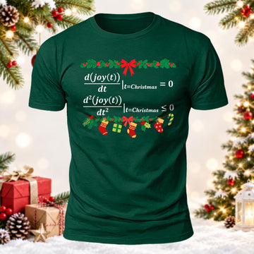 Calculus Joy Maximized" Math Formula Printed Short Sleeve T-Shirt