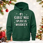 My Christmas Spirit Is Whiskey Printed Hoodie