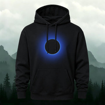 DTG Minimalist Black Hole Event Printed Versatile Hoodie