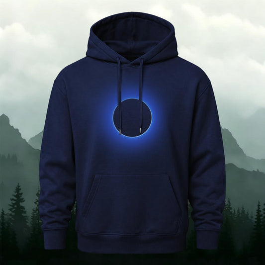 DTG Minimalist Black Hole Event Printed Versatile Hoodie