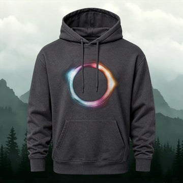 DTG Cyberpunk Neon Light Ring Printed Versatile Hoodie