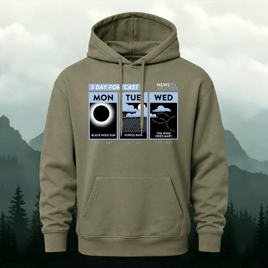 DTG Black Hole Sun Purple Rain Printed Totem Print Versatile Hoodie