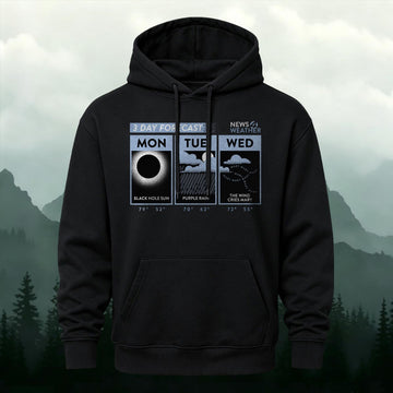 DTG Black Hole Sun Purple Rain Printed Totem Print Versatile Hoodie