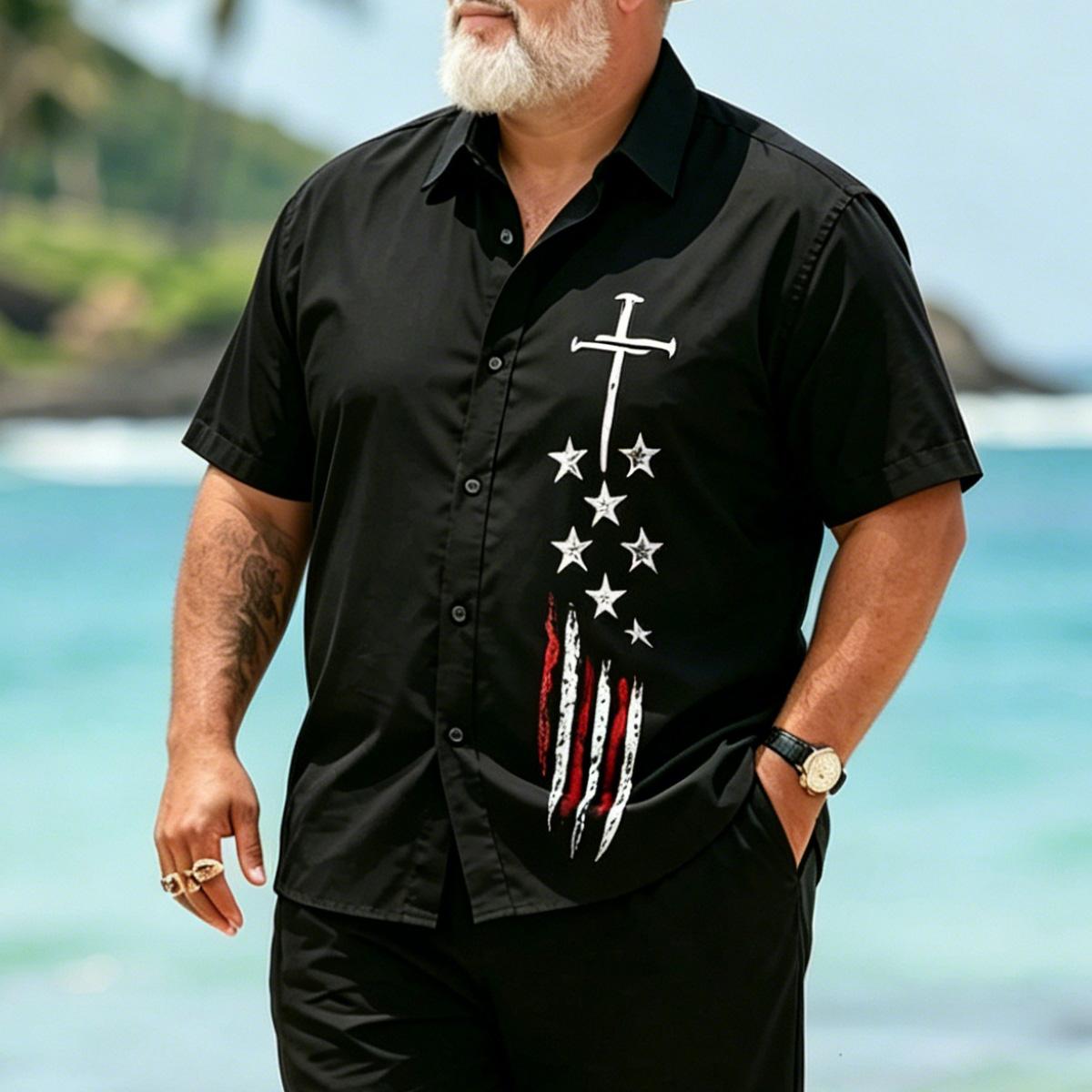 American-style Minimalist Pattern Trend Casual Shirt