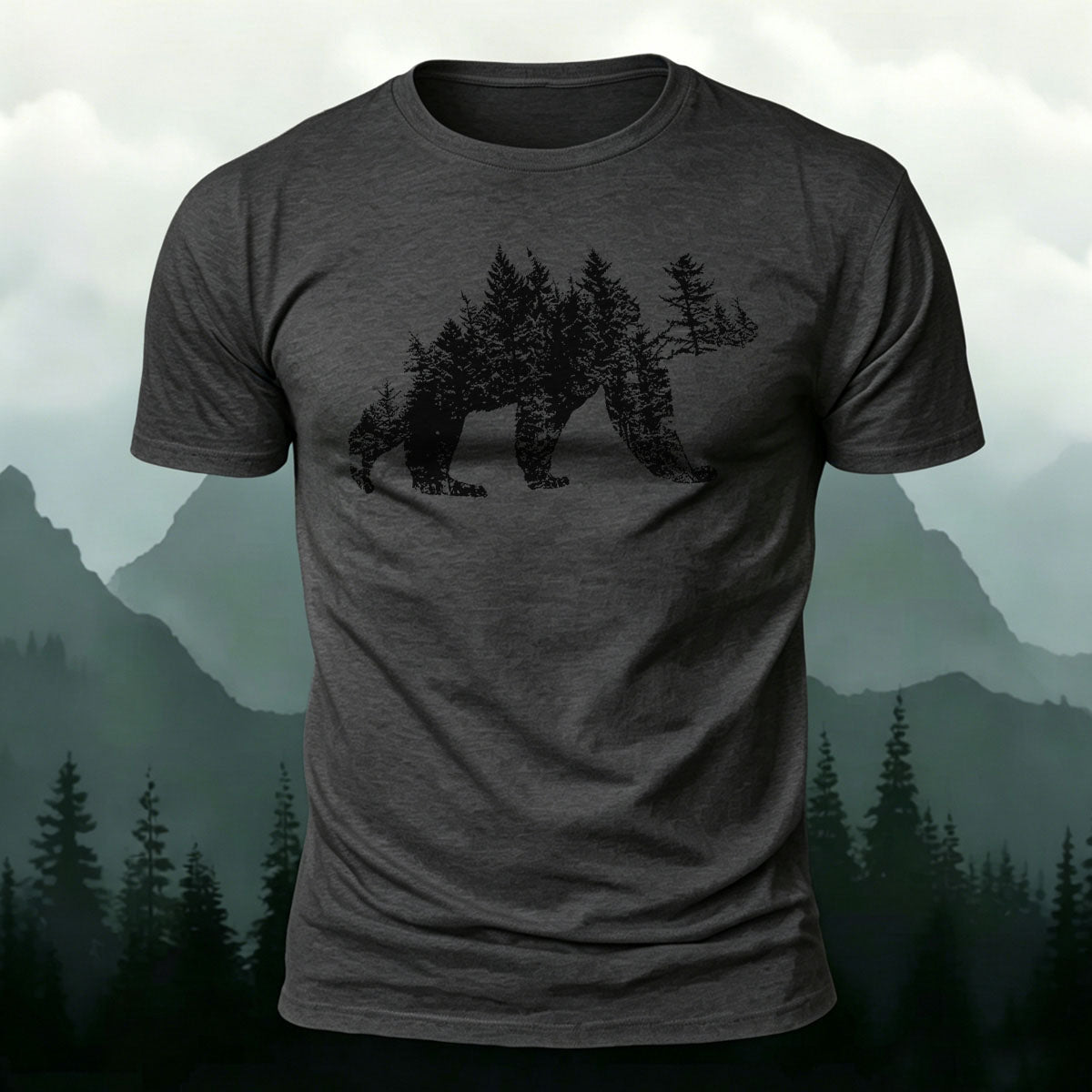 Artistic Dinosaur Illustration Premium Cotton Casual T-Shirt
