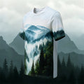 Natural Mountain Gradient Style Casual T-Shirt