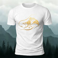 Fish Print on the Chest Cotton Casual T-Shirt