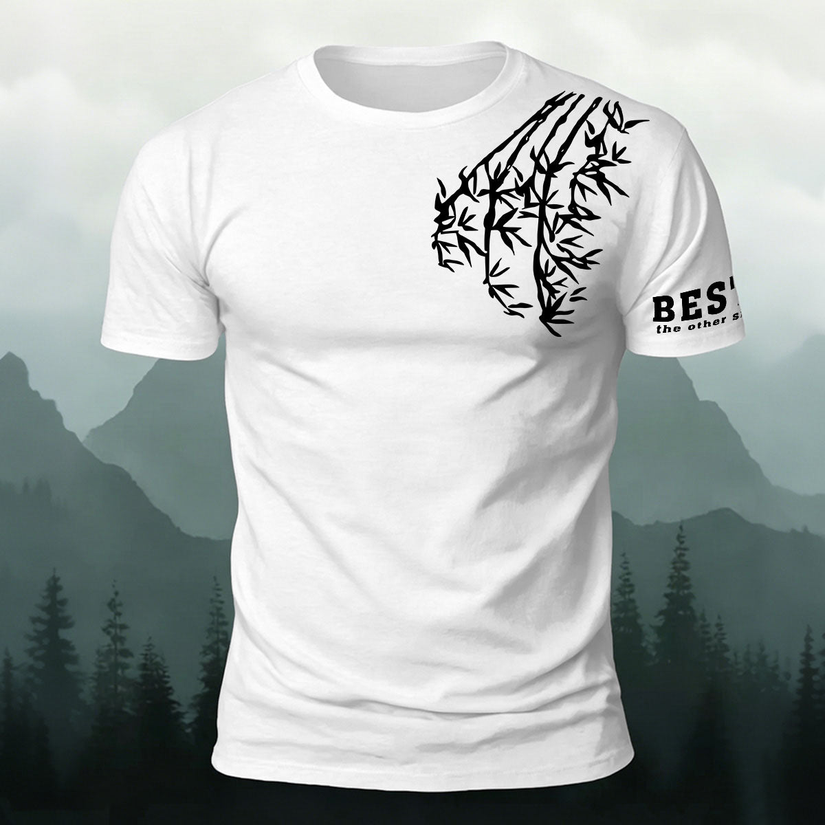 Bamboo Letter Minimalist Fashion Premium Cotton Tee
