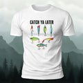 Cartoon Colorful Fish Pattern Simple Casual T-Shirt