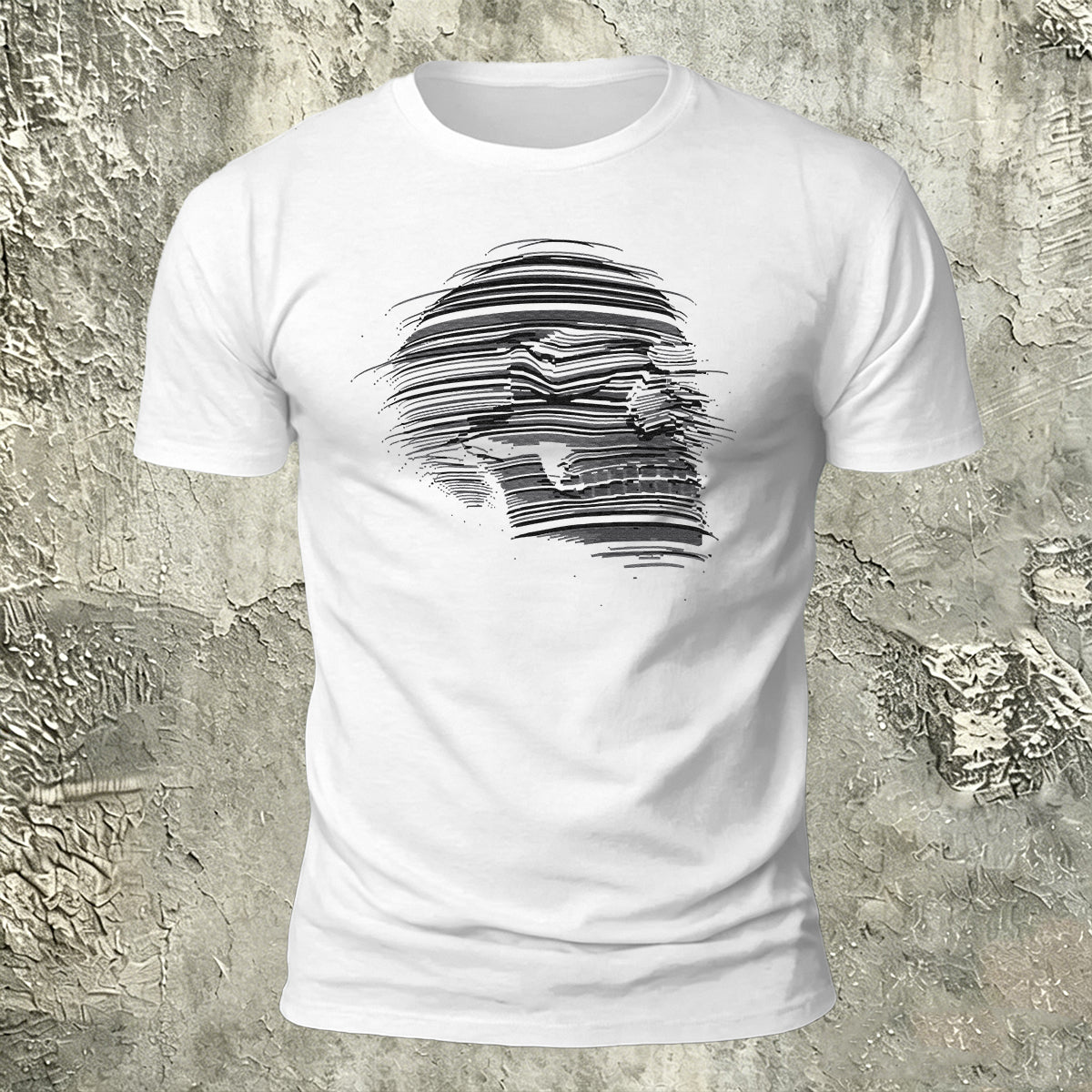 Skull-Print Cotton Casual Versatile T-Shirt