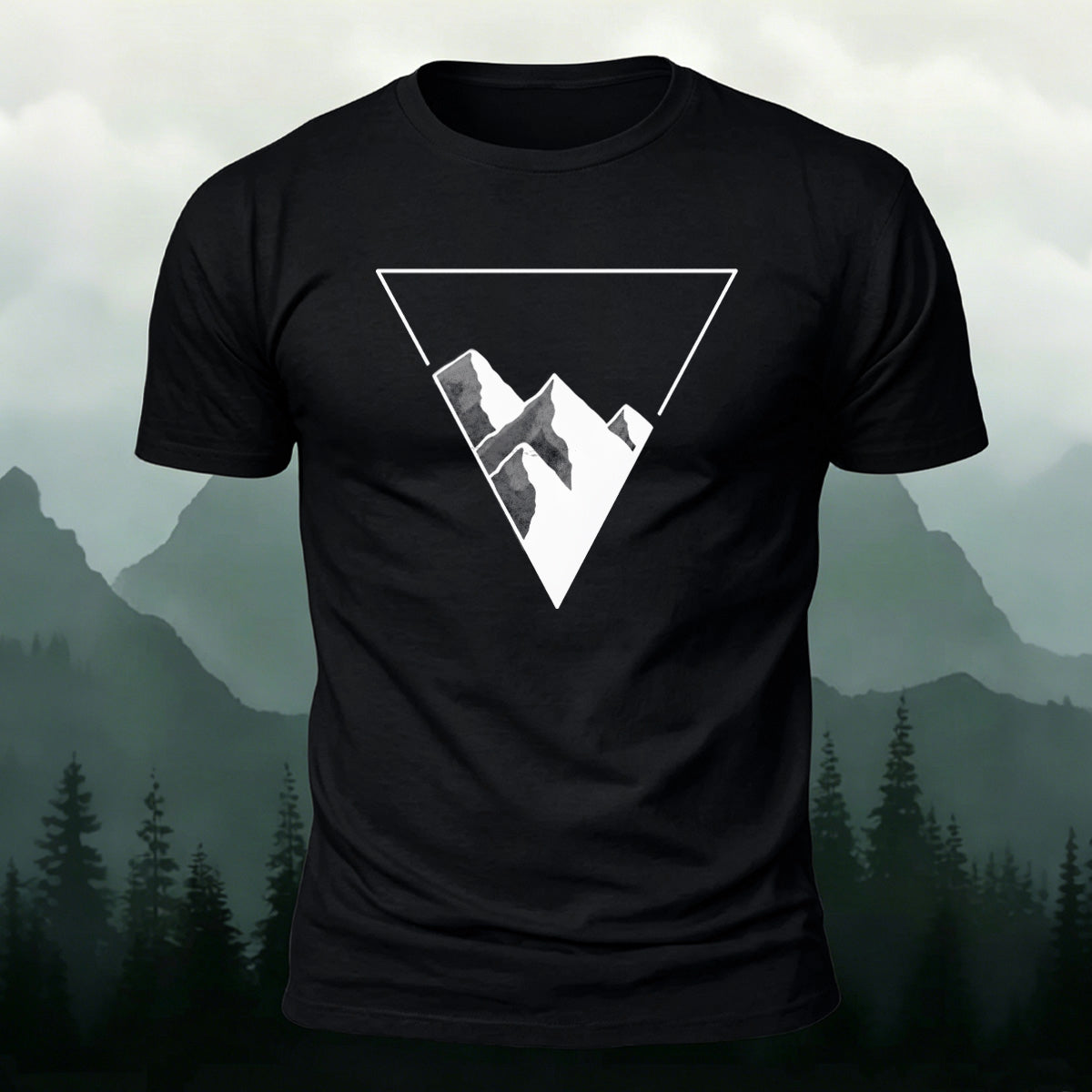 Triangle Pattern Fashion Outdoor Casual T-Shirt