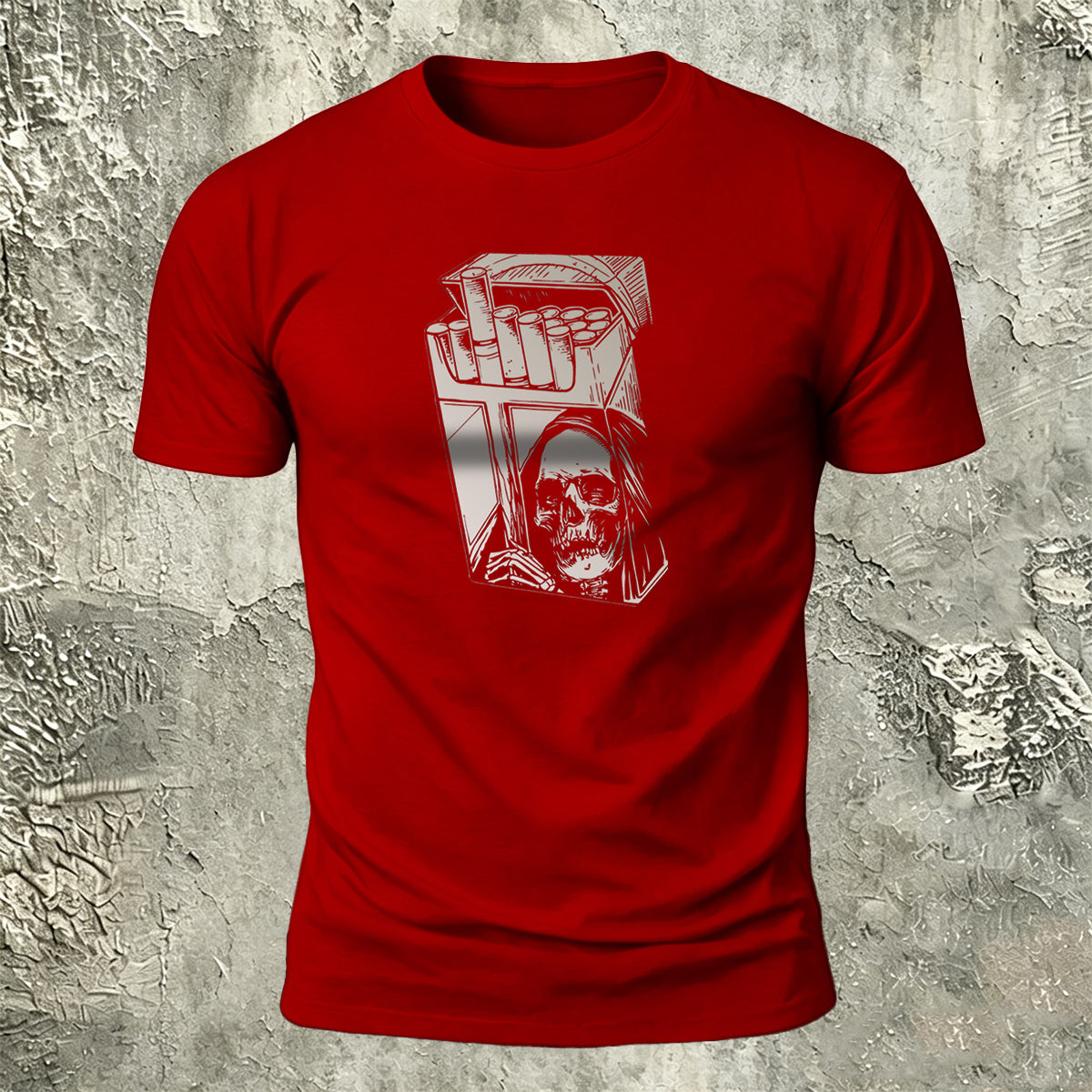 Vintage Cigarette Case Skull Street Fashion T-Shirt