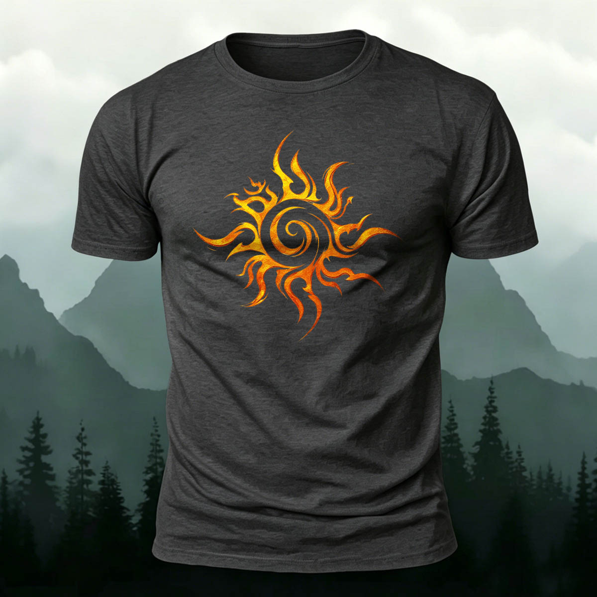 Minimalist Sun Totem Casual Breathable T-Shirt