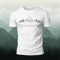 Sunrise Mountain Forest Print Casual T-Shirt
