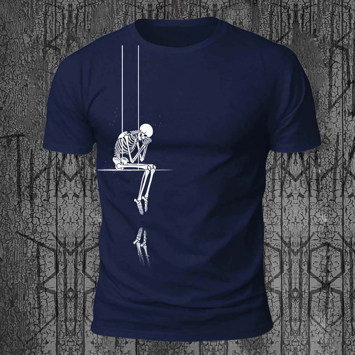 Creative Skull Print Trendy Premium Cotton T-Shirt