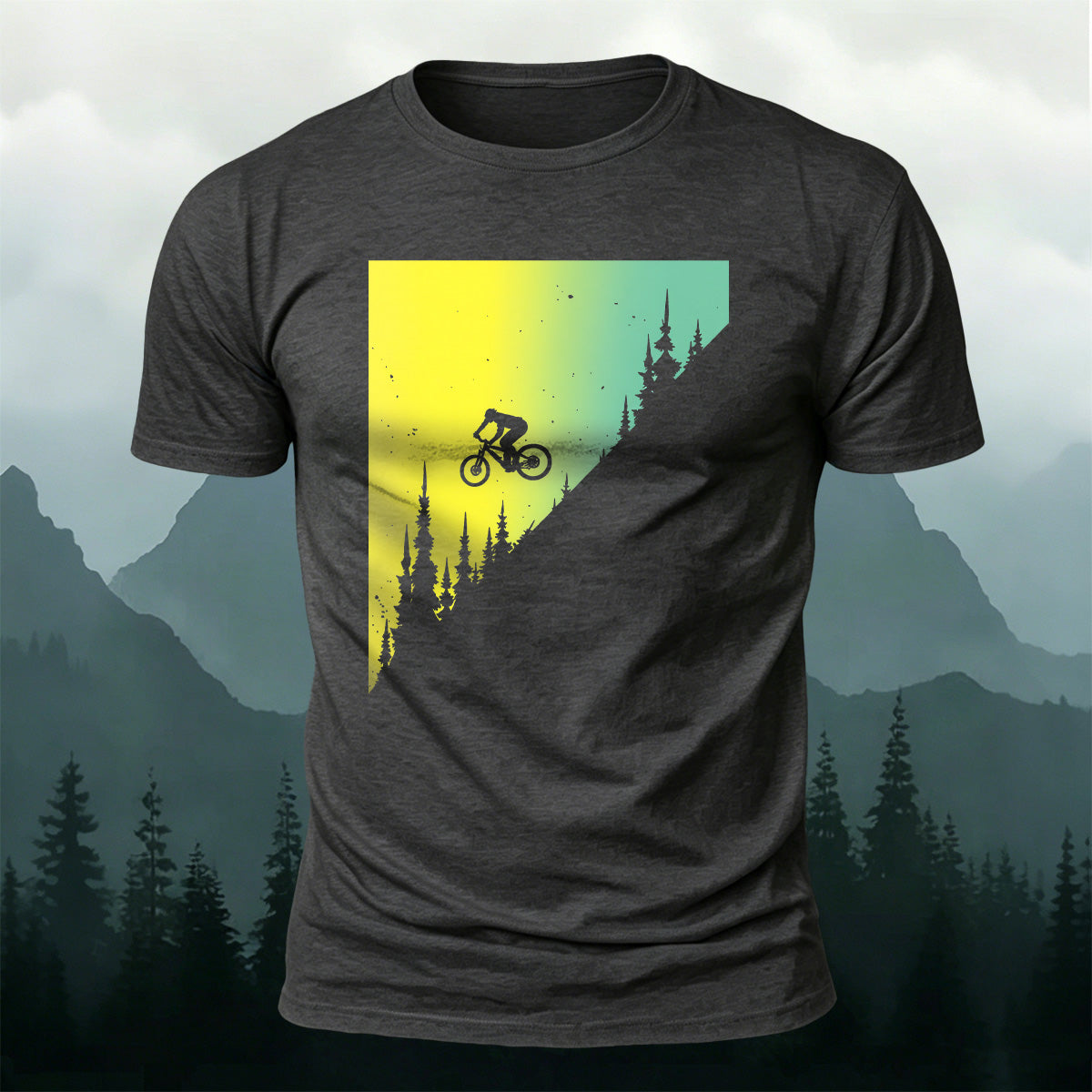 Cycling Adventure Outdoor Casual Soft-touch Feel Tee Dark Grey