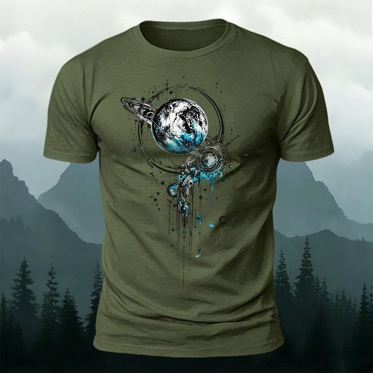 Tech Planet Fashion Print Casual Cotton T-Shirt