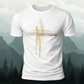 Simple Line Casual Crew Neck Premium Cotton T-Shirt