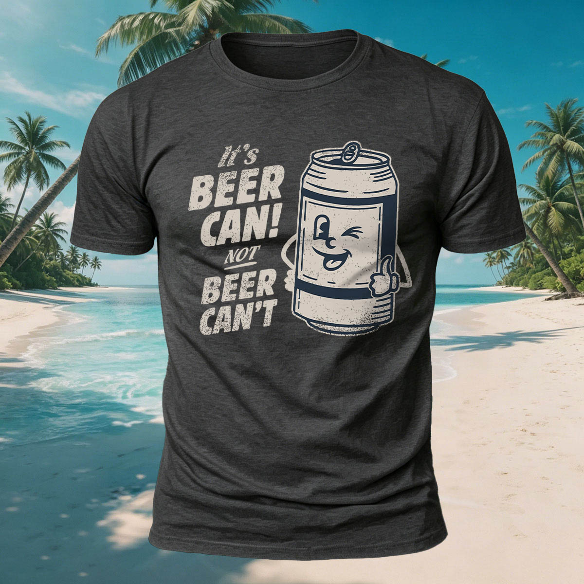 Soda Can Print Versatile Breathable Cotton T-Shirt
