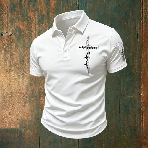Artistic Cross Minimalist Comfortable Polo Shirt