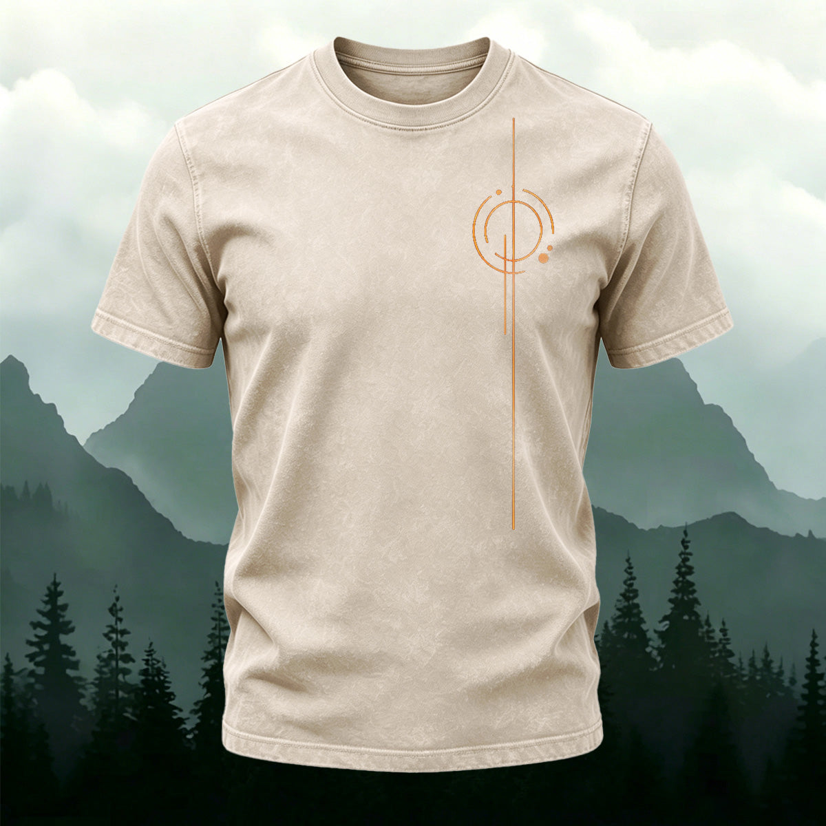 Simple Line Pattern Ultra-soft Fabric T-Shirt