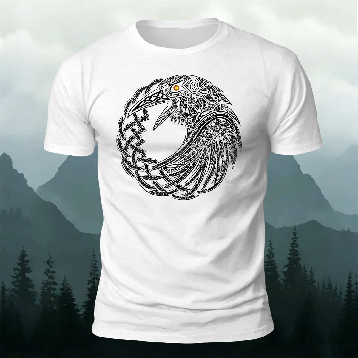 Mythical Totem Print Versatile 100% Cotton T-Shirt
