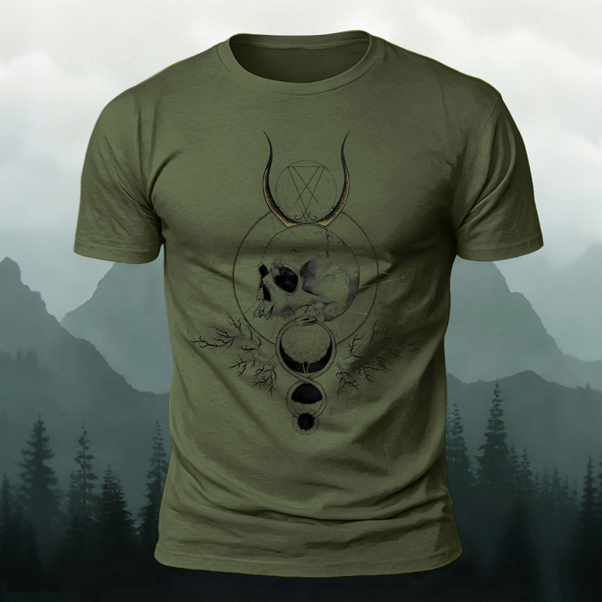 Creative Skull Ring Graphic Skin-Friendly T-Shirt