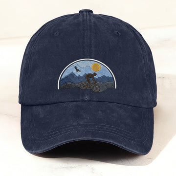 Cycling Graphic Faux Embroidery Casual Outdoor Cap