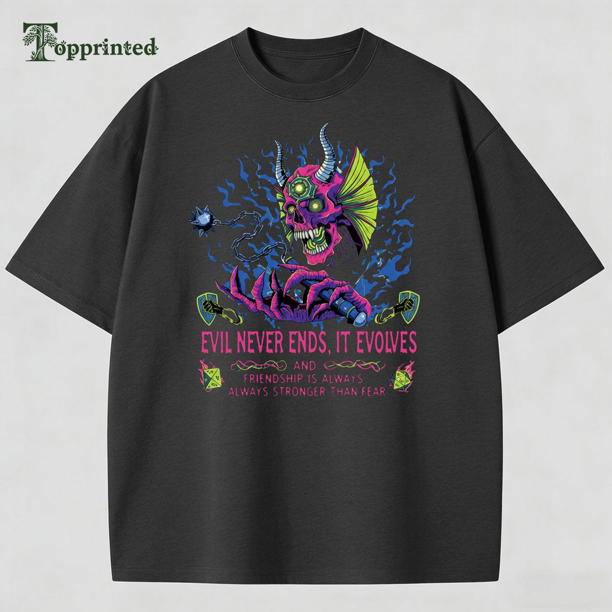 Evil Never Ends Cottonly Casual T-shirt