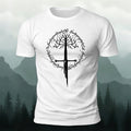 Artistic Pattern Minimalist Premium Cotton T-Shirt White