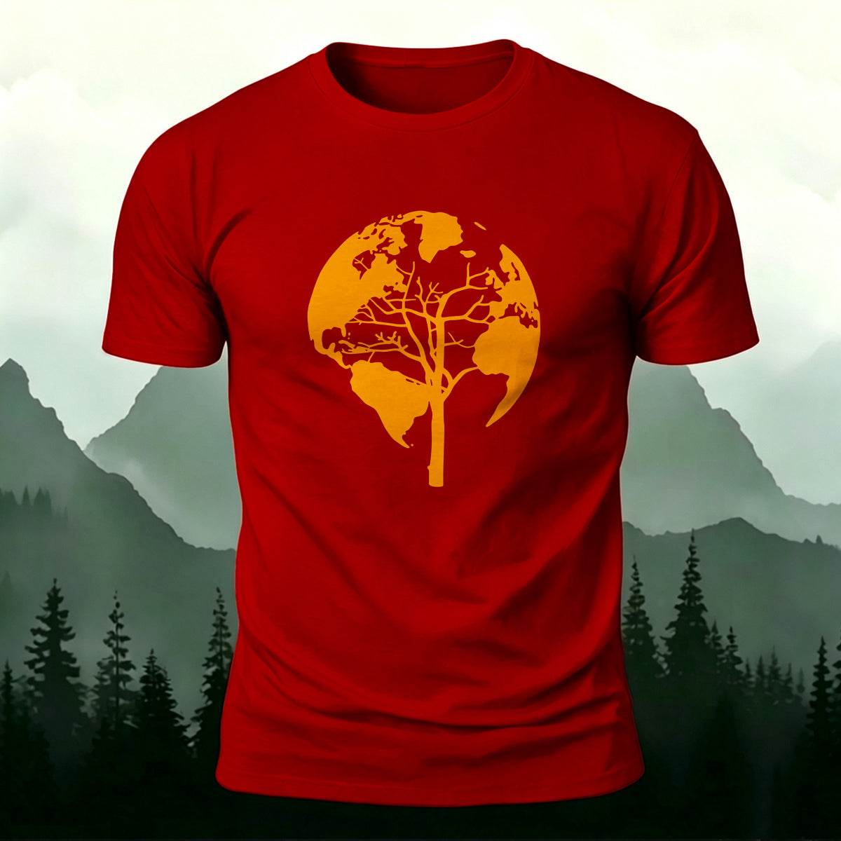 Tree and Earth Casual Premium Cotton T-shirt