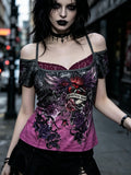 Dark Punk Women's High-Street Oversized Crewneck T-Shirt