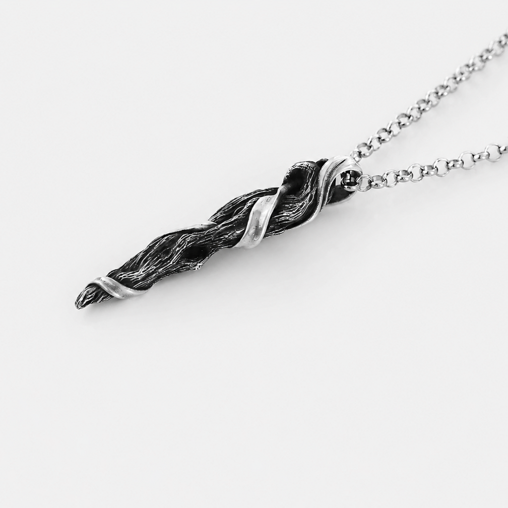 Designer Driftwood Twist Outdoor Pendant Necklace