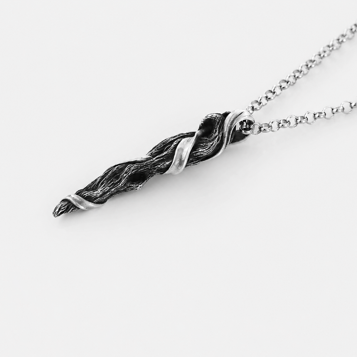 Designer Driftwood Twist Outdoor Pendant Necklace