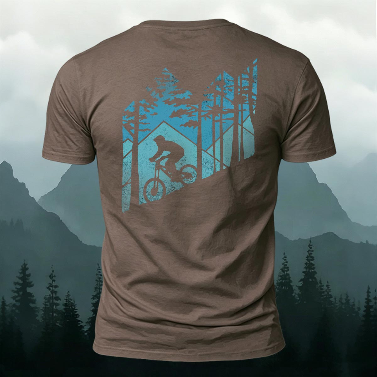 Casual Cycling Print Soft-Touch Cotton T-Shirt