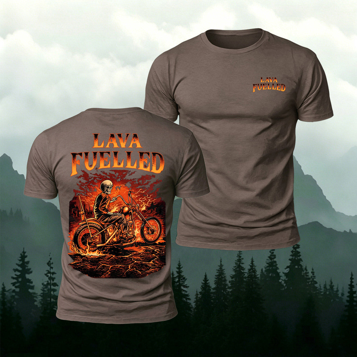 Vintage Motorcycle Skull Casual Cotton T-Shirt