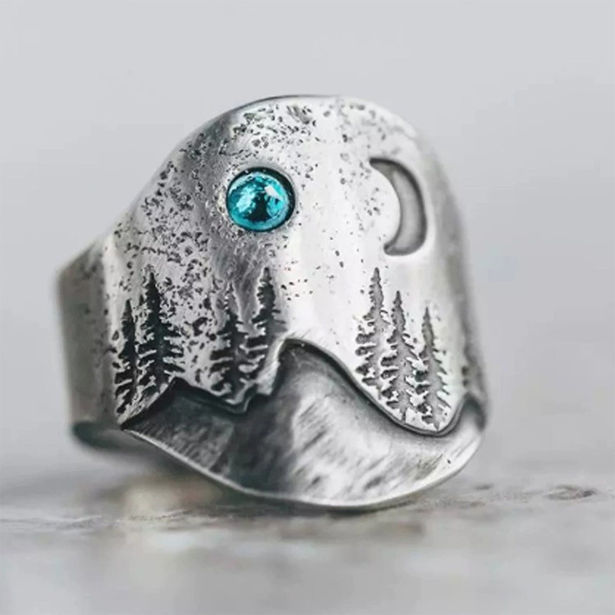 Natural Mountain Moon Trend Design Bohemian Ring
