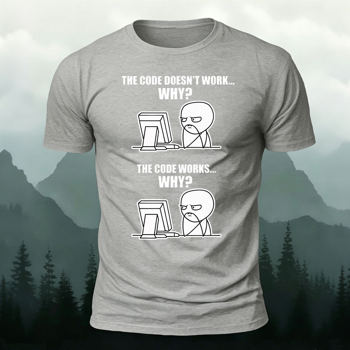 Fun Work Status Graphic Soft Skin-Friendly T-Shirt