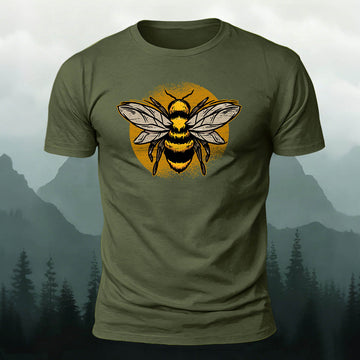 Cartoon Fly Print Casual Cotton T-Shirt