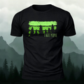 Green Printed Fashion Outdoor Breathable Material Tee Black