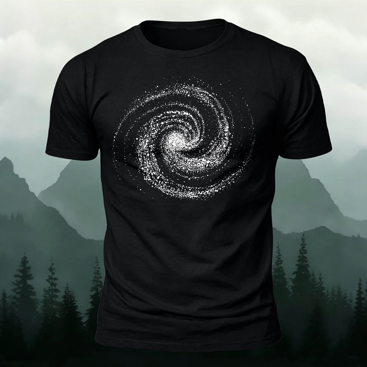 Minimalist Universe Print Casual 100% Cotton T-Shirt
