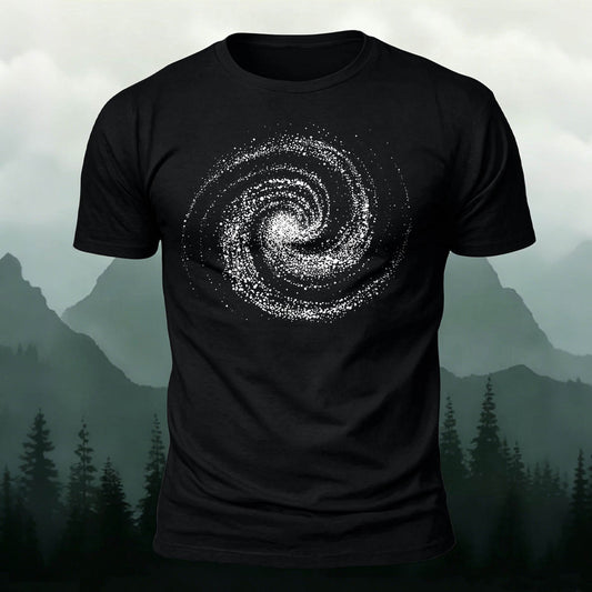 Minimalist Universe Print Casual 100% Cotton T-Shirt
