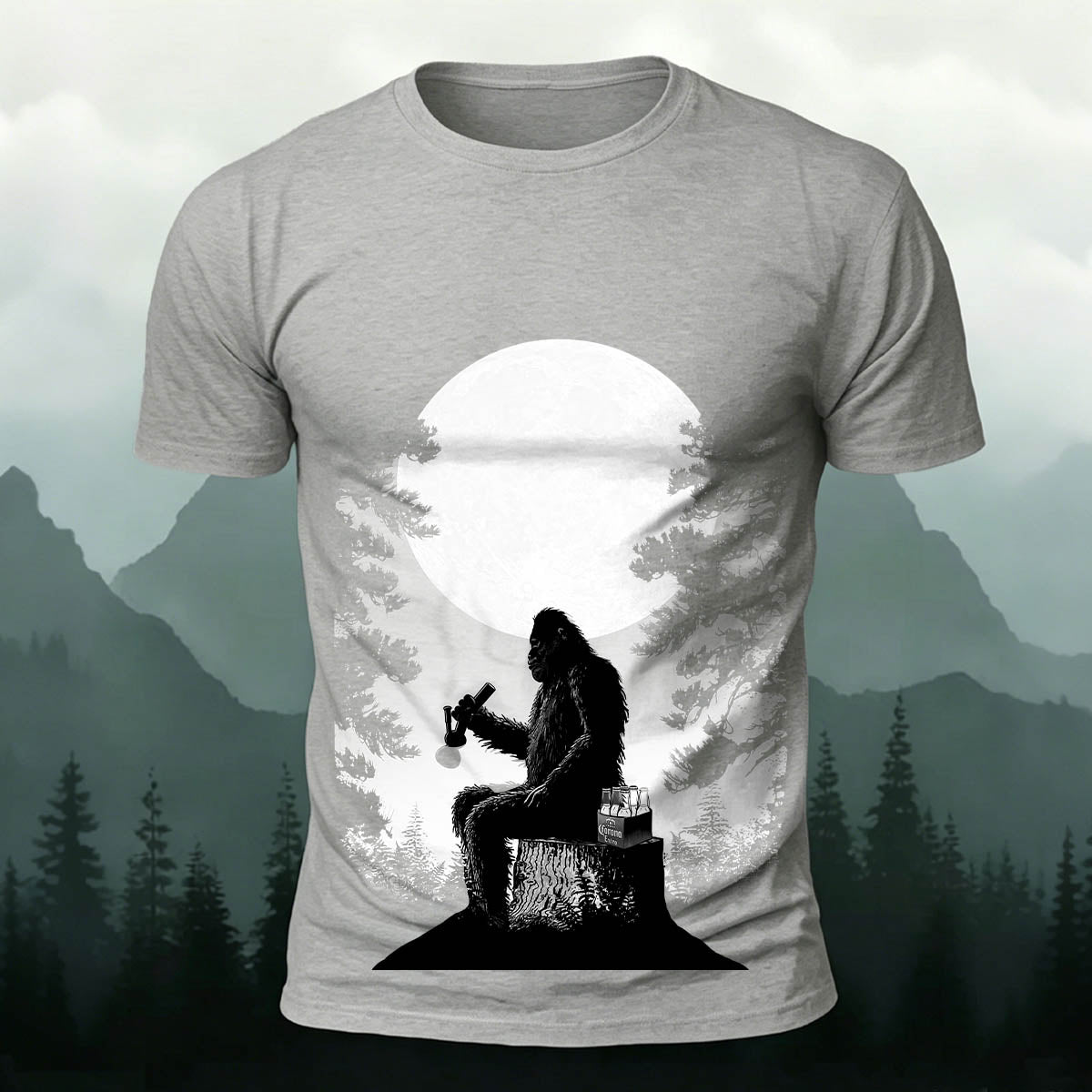 Fun Gorilla Print Natural Casual Comfortable T-Shirt