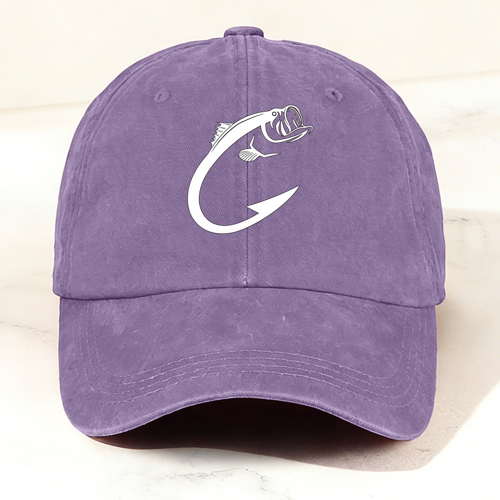 Minimalist Fish Fashion Casual Washed Cotton Cap
