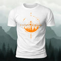 Mountain and Forest Print Combed Cotton Casual T-Shirt