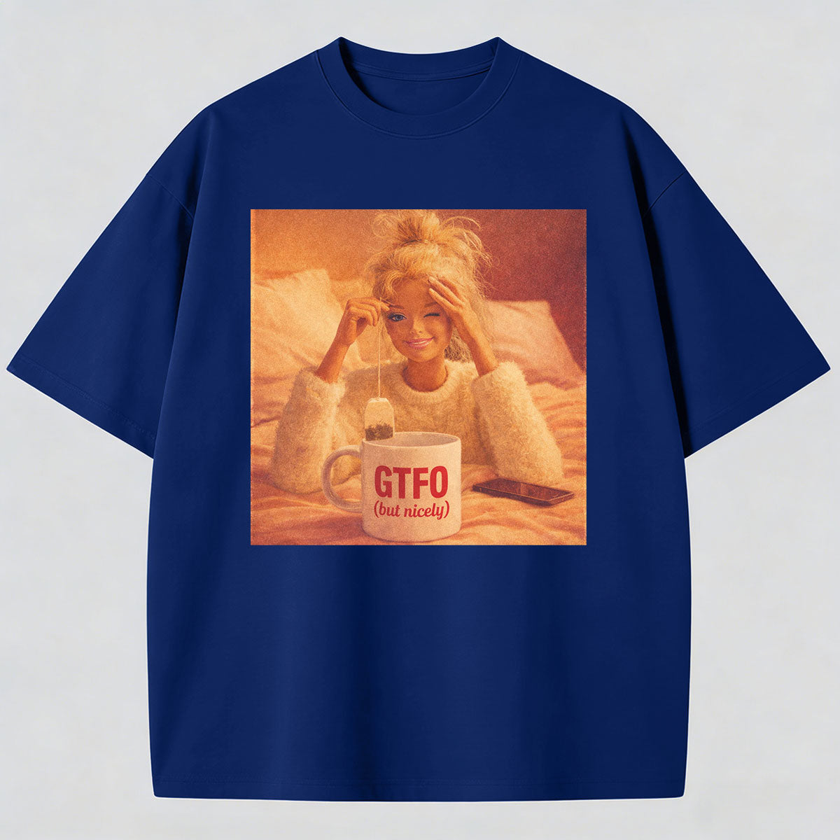 Beautiful Meme Print Pattern Cotton T-Shirt