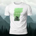 Outdoor Cycling Print Combed Cotton Comfort T-Shirt White
