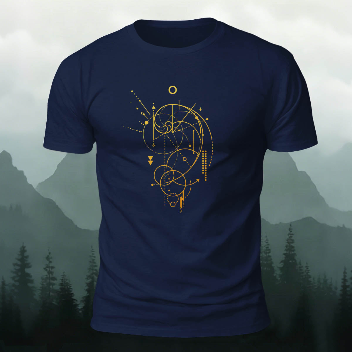 Geometric Line Pattern Comfortable Breathable T-Shirt