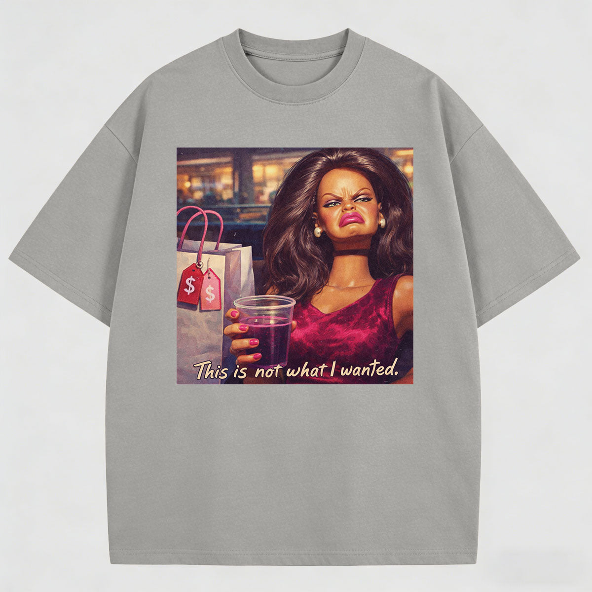 Meme Not wants  printed pattern cotton T-shirt