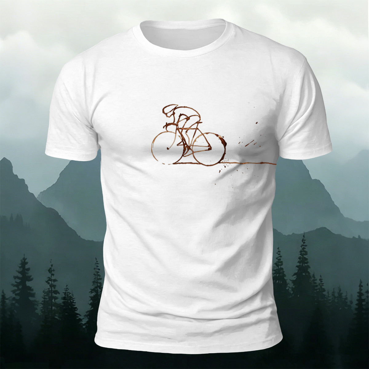 Simple Cycling Graphic Outdoor 100% Cotton T-Shirt